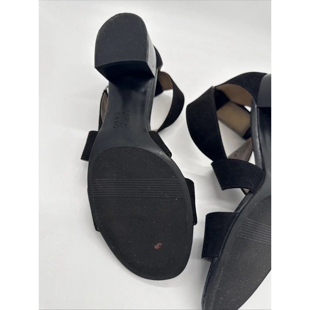 Naturalizer Adele Faux Suede Sandals Shoes -  Size 9 M - Black